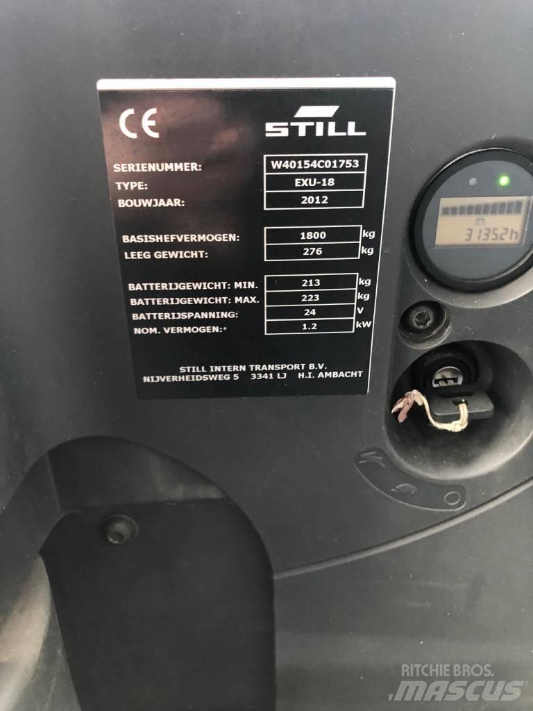Still EXU 18 Električni nizko dvižni viličar