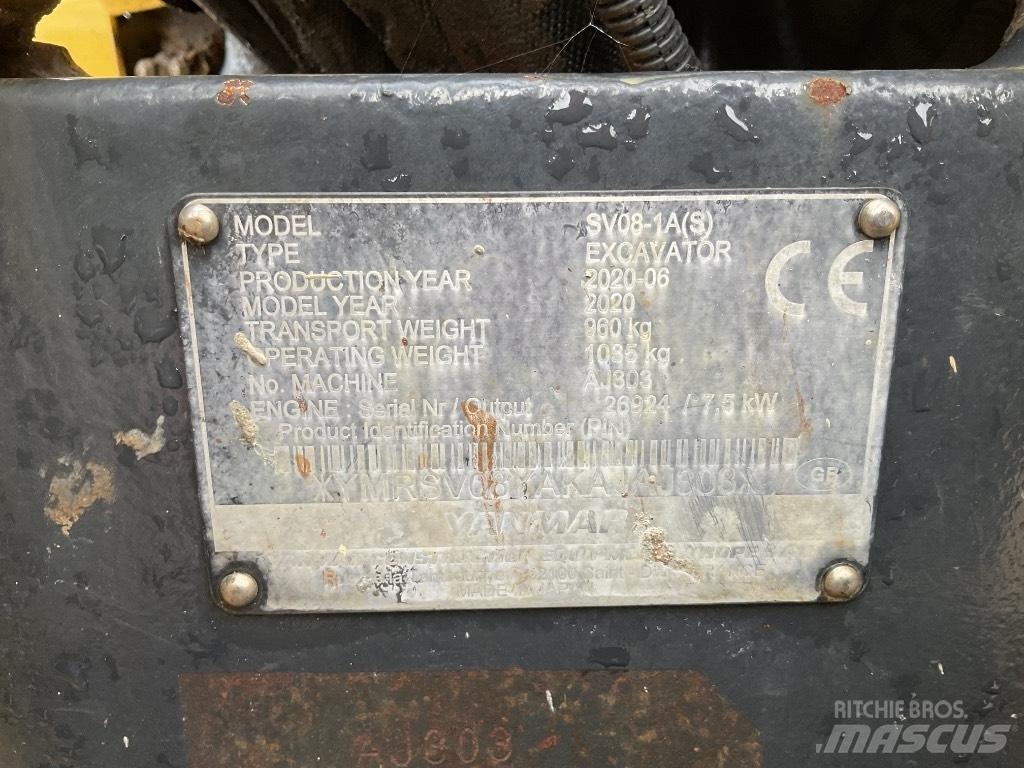 Yanmar SV08 Mini bagri <7t