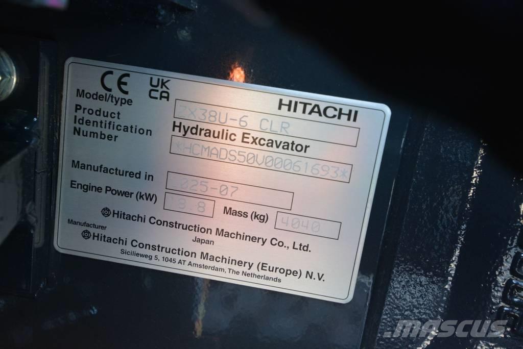 Hitachi ZX 38 U-6 Mini bagri <7t