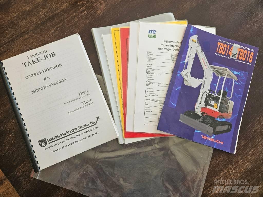 Takeuchi TB 016 Mini bagri <7t