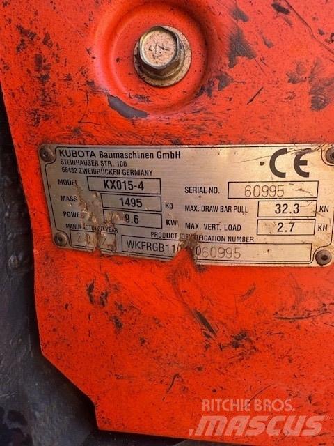 Kubota KX 015-4 Mini bagri <7t