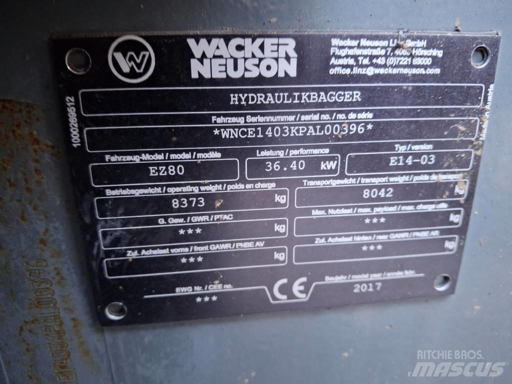 Wacker Neuson EZ 80 Midi bagri 7t – 12t