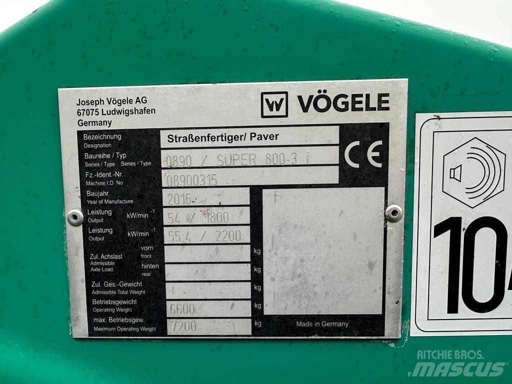 Vögele Super 800 -3i Asfaltni finišerji
