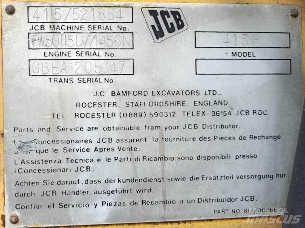 JCB 415P Kolesni nakladalci