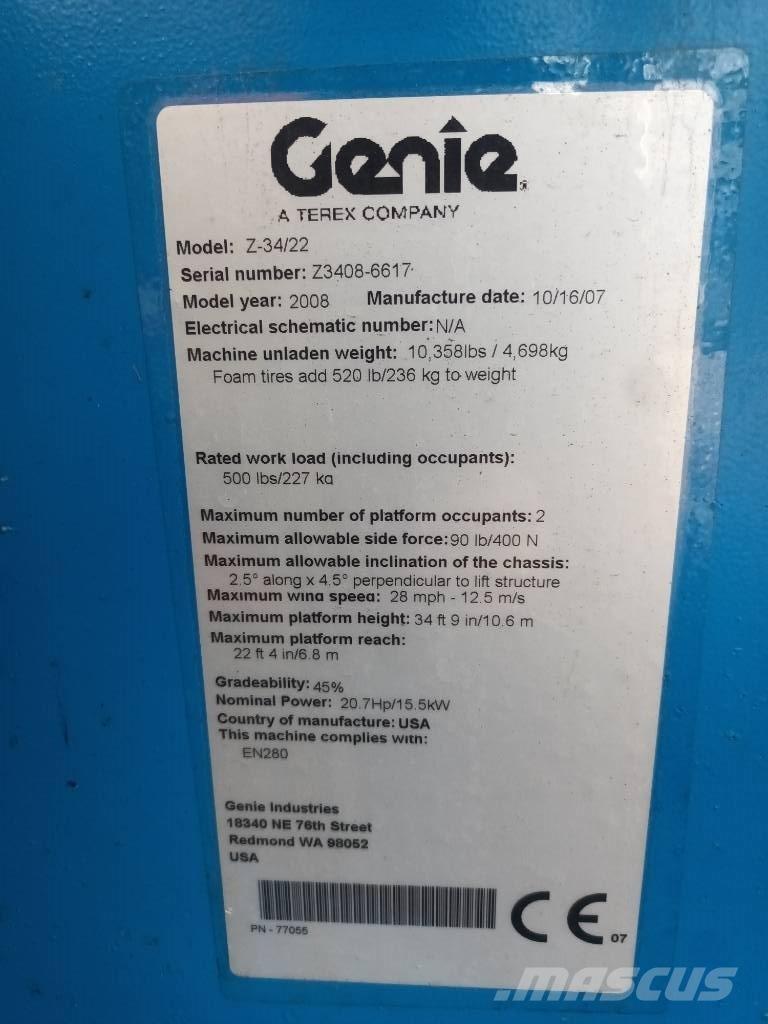 Genie Z 34/22 Zglobne dvižne ploščadi