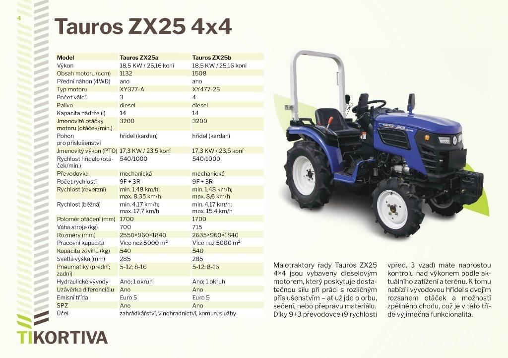  Tauros ZX25a,b Manjši traktorji
