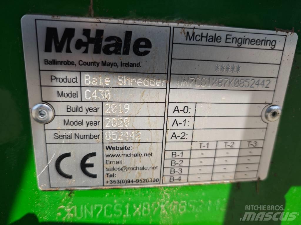McHale C 430 Rezač za bale, oprema za rezanje in odvijanje bal