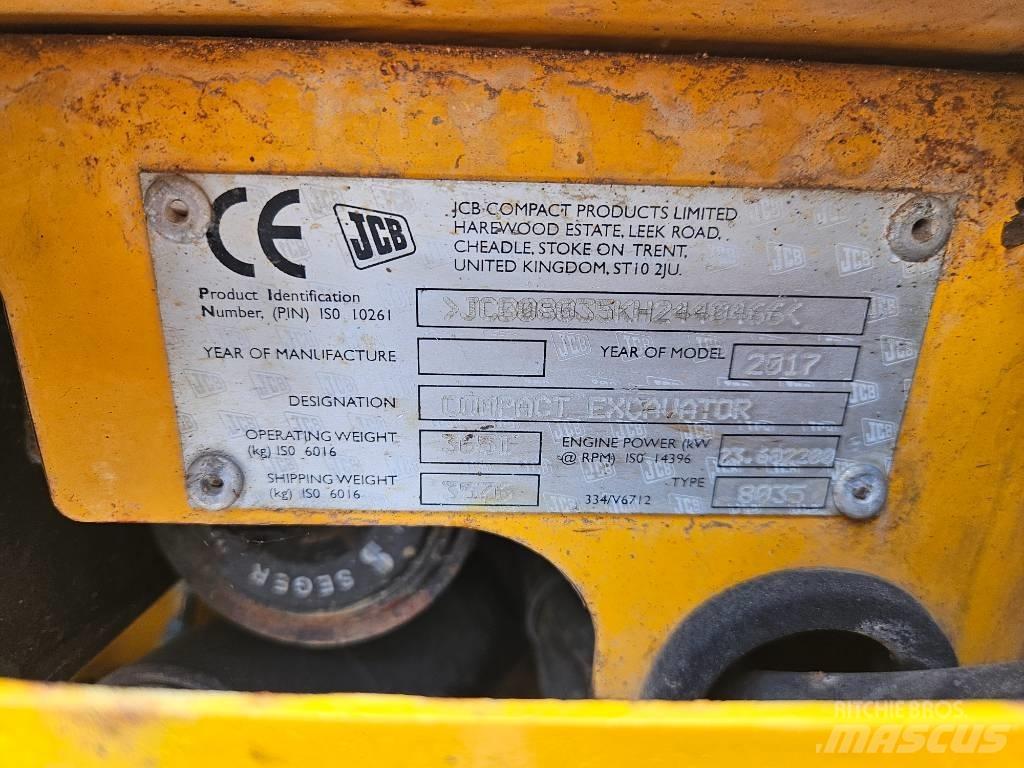 JCB 8035 ZTS + QH Mini bagri <7t