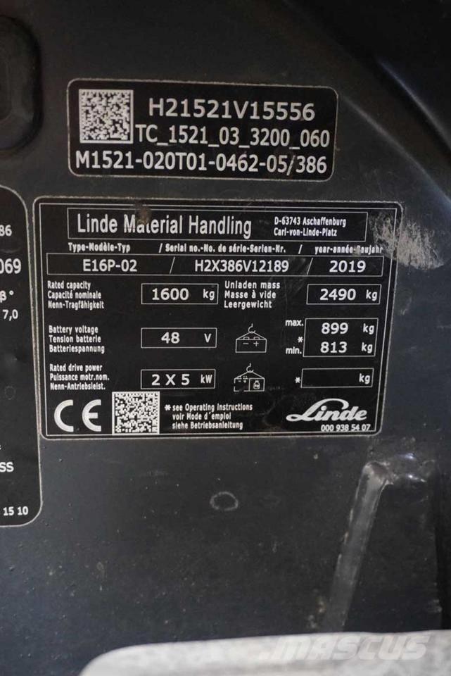 Linde E 16 P Električni viličarji
