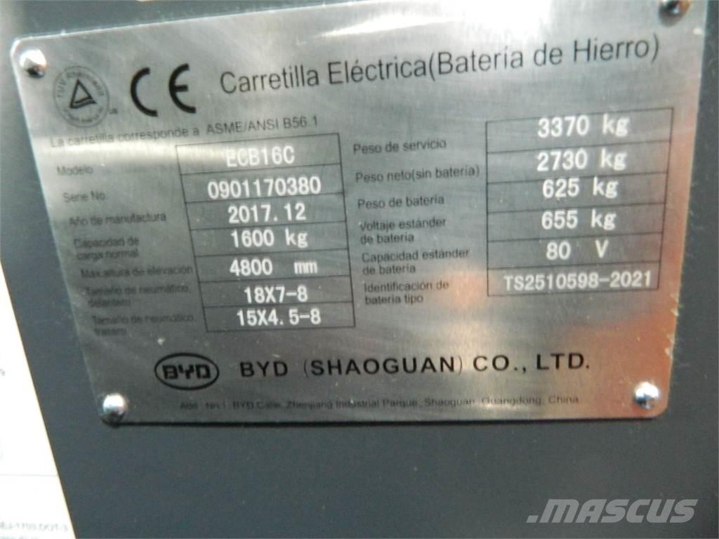 BYD ECB16C Električni viličarji