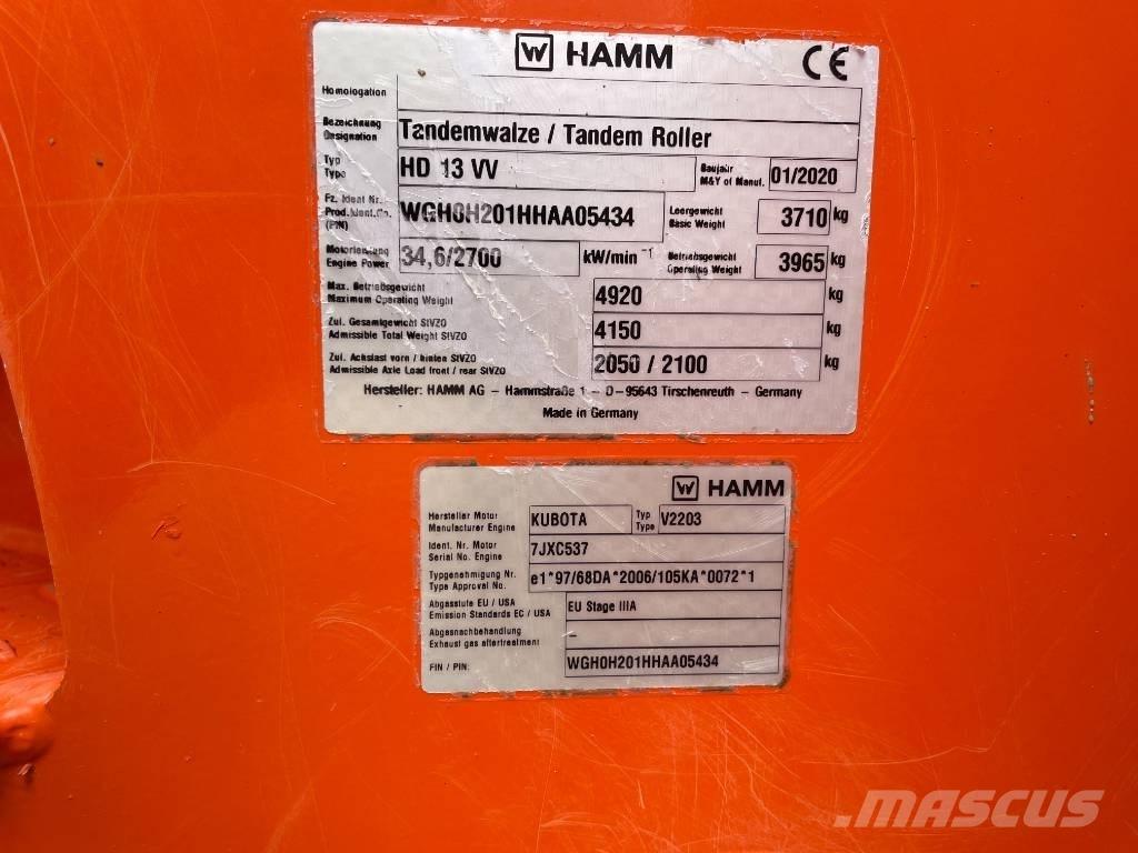 Hamm HD 13 VV Dvojni valjarji