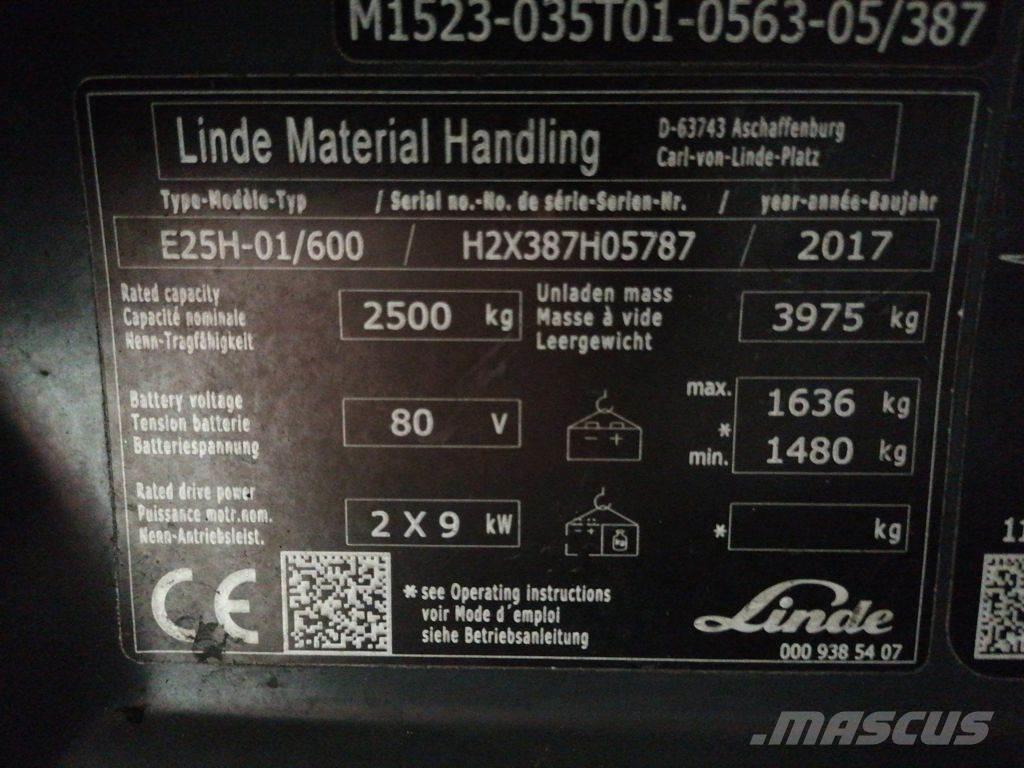 Linde E25H-01/600 Električni viličarji