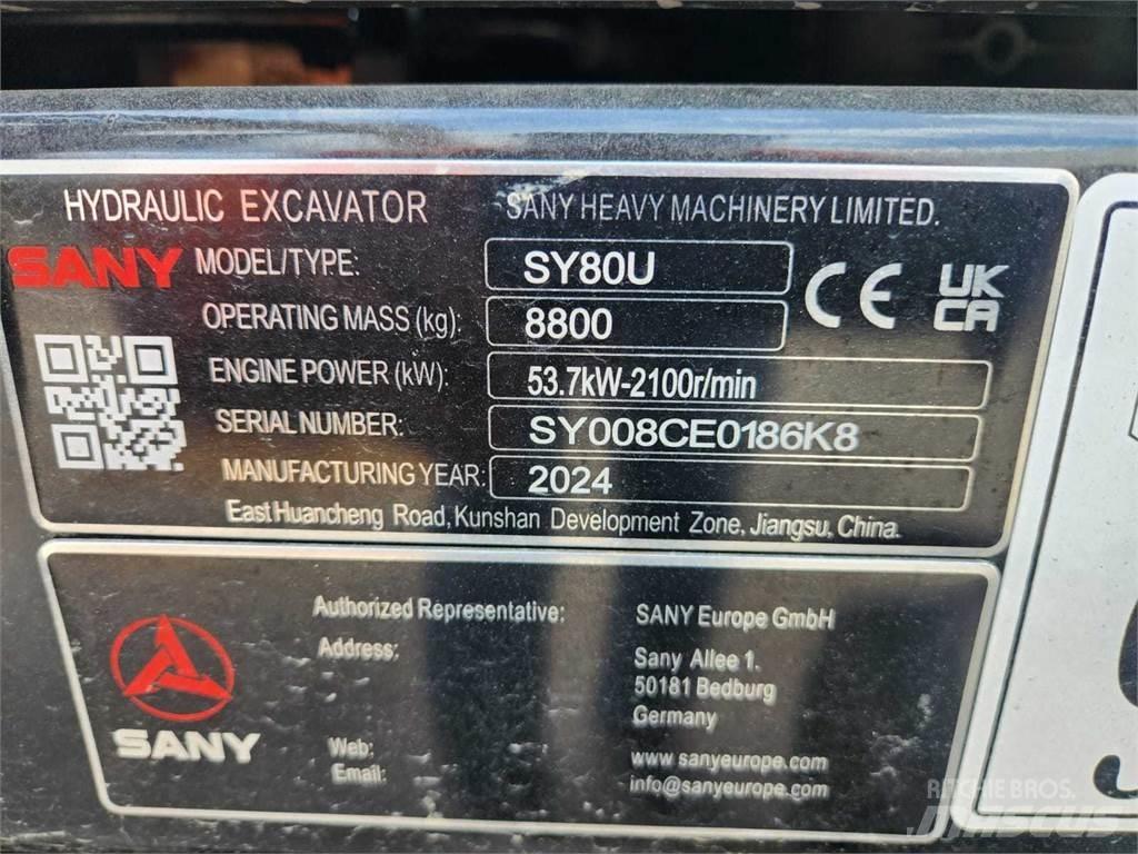 Sany SY80U Midi bagri 7t – 12t