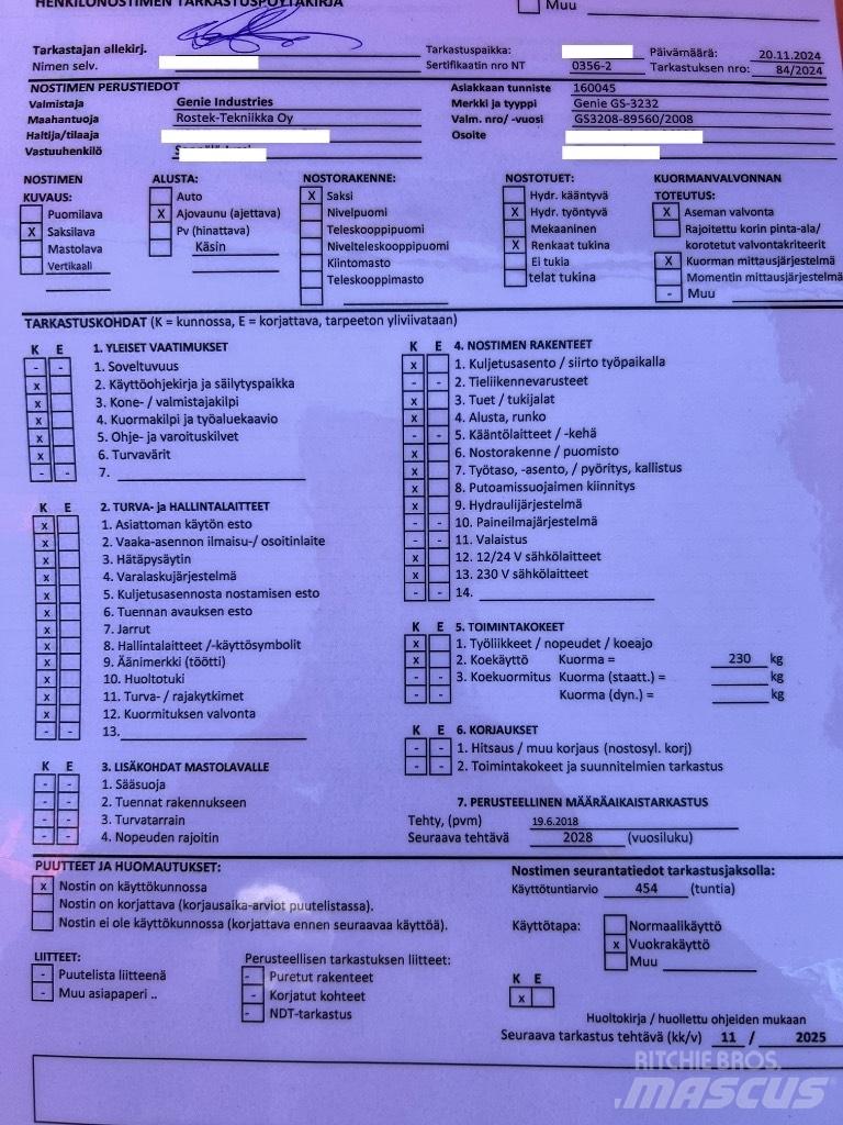 Genie GS 3232 Škarjaste dvižne ploščadi