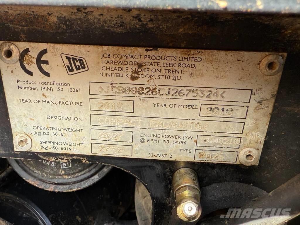 JCB 8026 CTS Mini bagri <7t