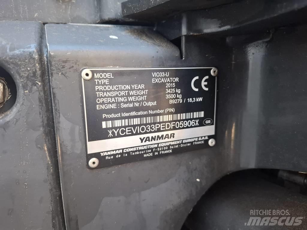 Yanmar Vio 33 U Mini bagri <7t
