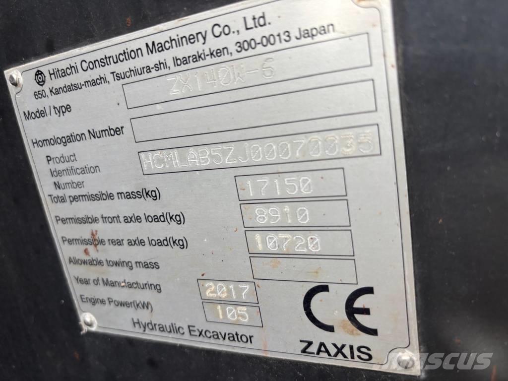 Hitachi ZX 140 W-6 Bagri na kolesih