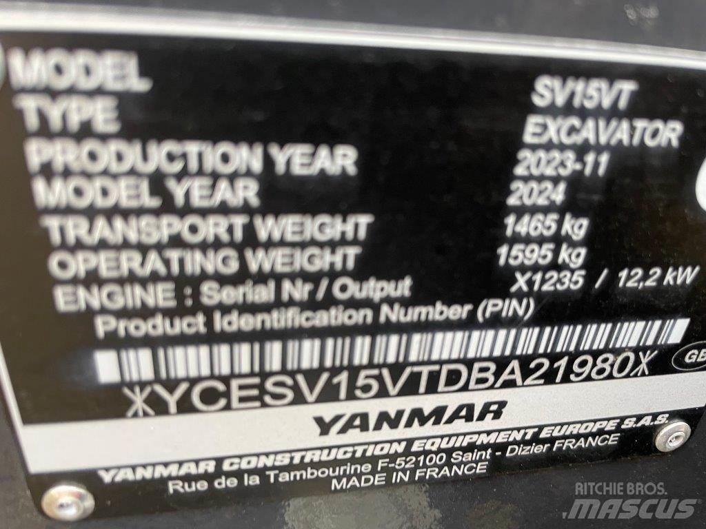 Yanmar SV15VT Midi bagri 7t – 12t