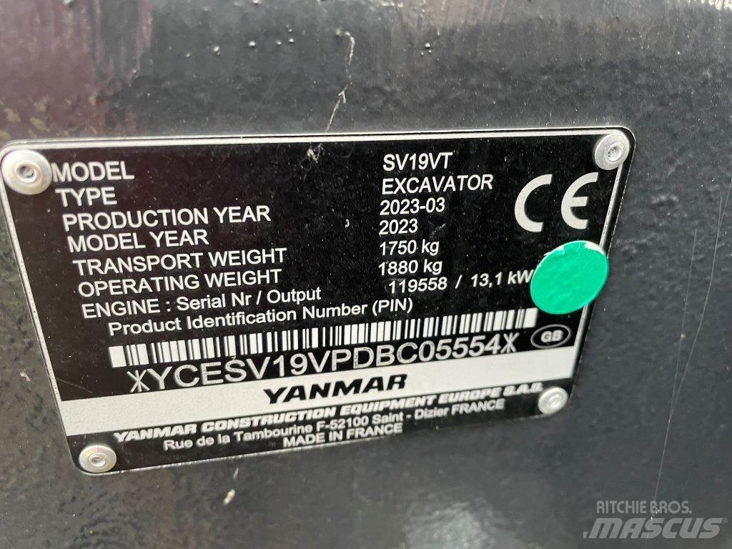 Yanmar SV19VT Midi bagri 7t – 12t