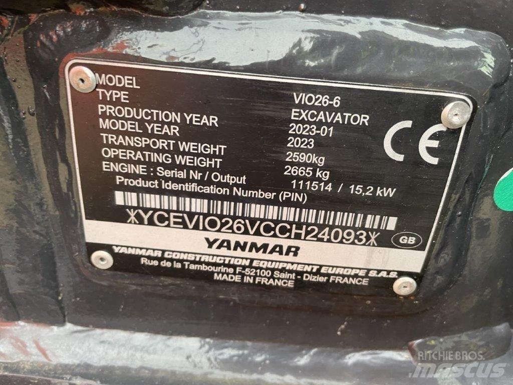 Yanmar VIO26-6 Midi bagri 7t – 12t