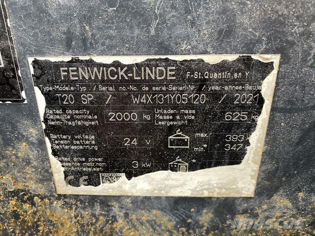 Linde T20SP Električni nizko dvižni viličar s stojiščem