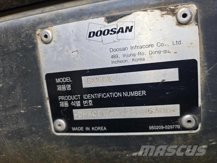 Doosan DX 140 W-5 Bagri na kolesih