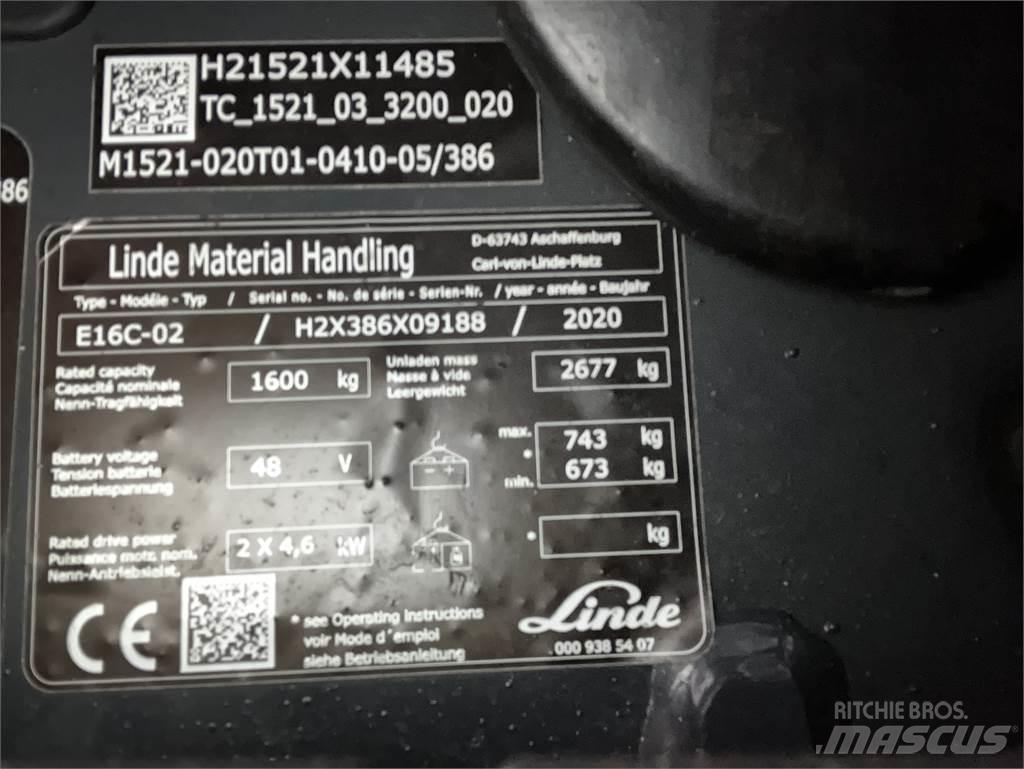 Linde E16C Električni viličarji