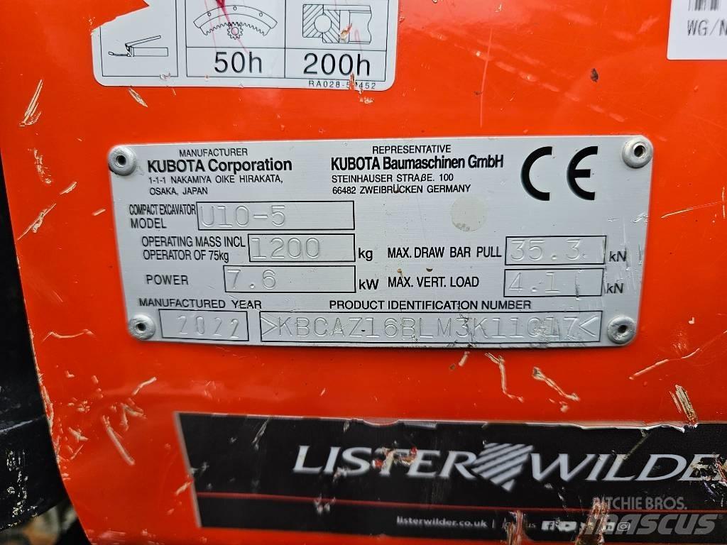 Kubota U 10 Mini bagri <7t