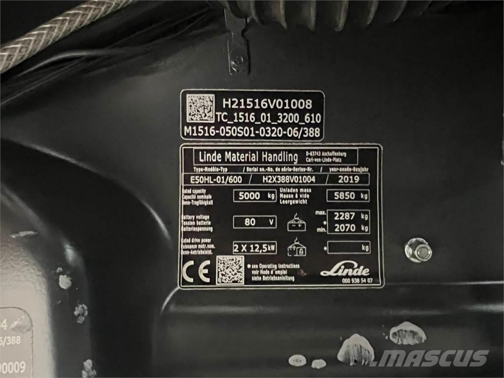 Linde E 50HL-01 Električni viličarji