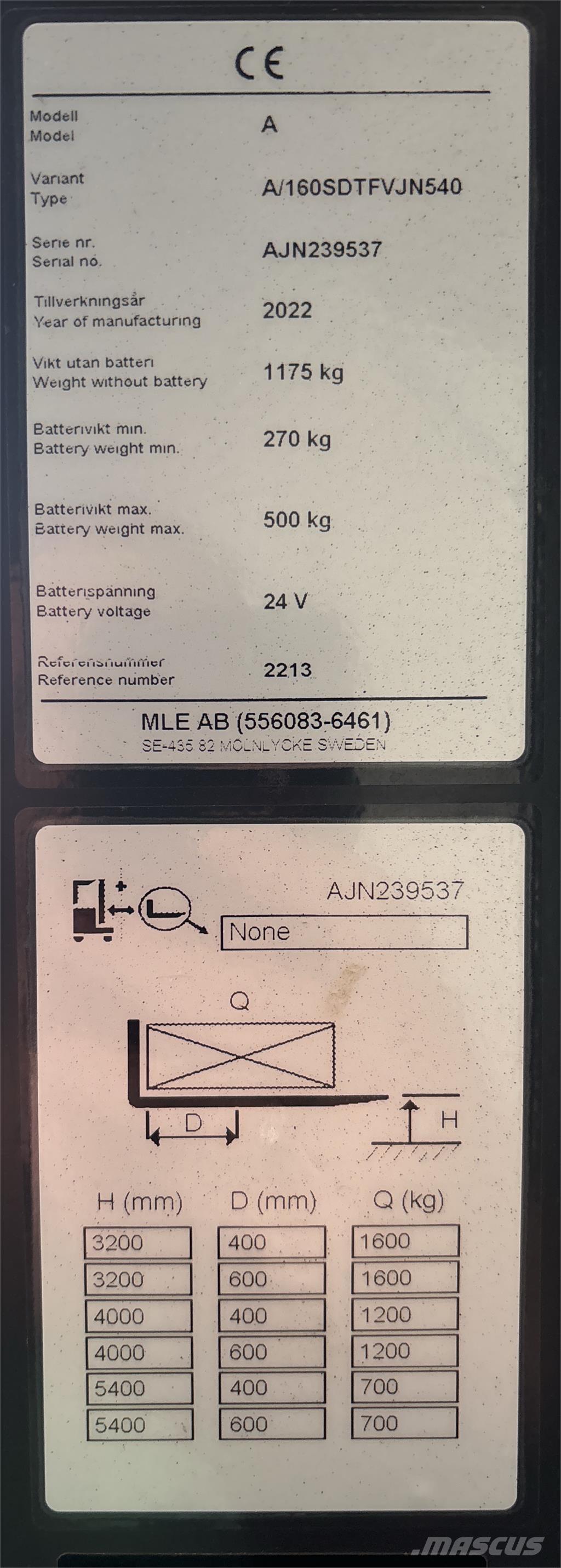 Atlet A160 Samopogonski ročni viličarji