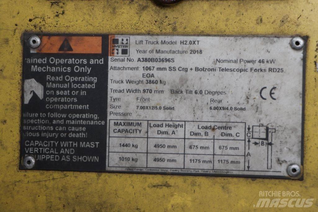 Hyster H2.0XT Plinski viličarji