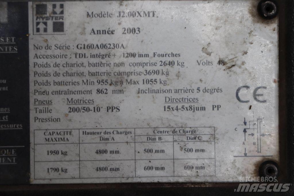 Hyster J2.00XMT Električni viličarji