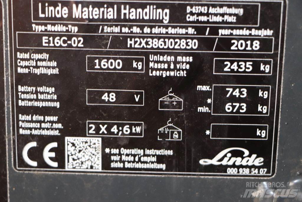 Linde E16C-02 Električni viličarji