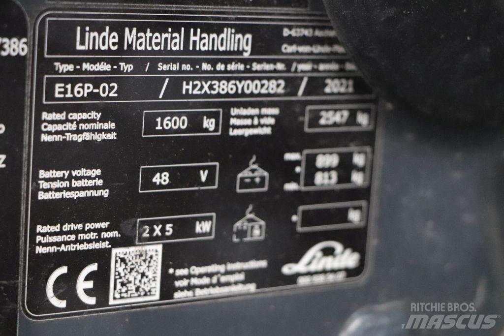 Linde E16P-02 Električni viličarji