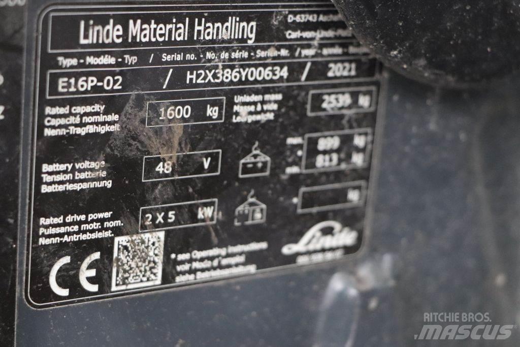 Linde E16P-02 Električni viličarji