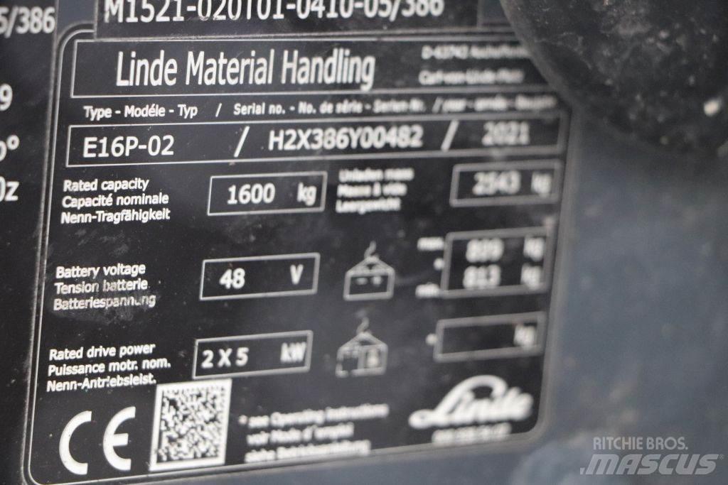 Linde E16P-02 Električni viličarji