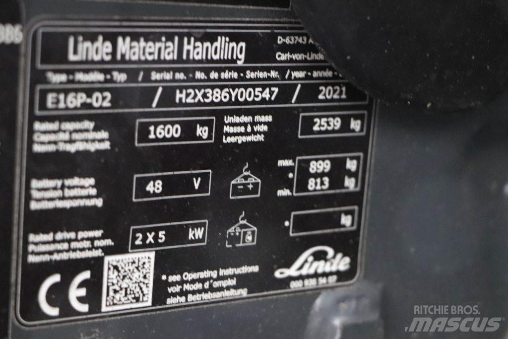 Linde E16P-02 Električni viličarji