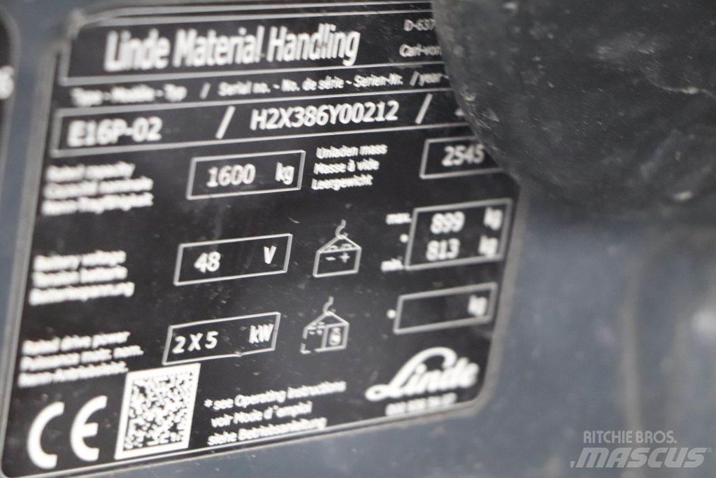 Linde E16P-02 Električni viličarji