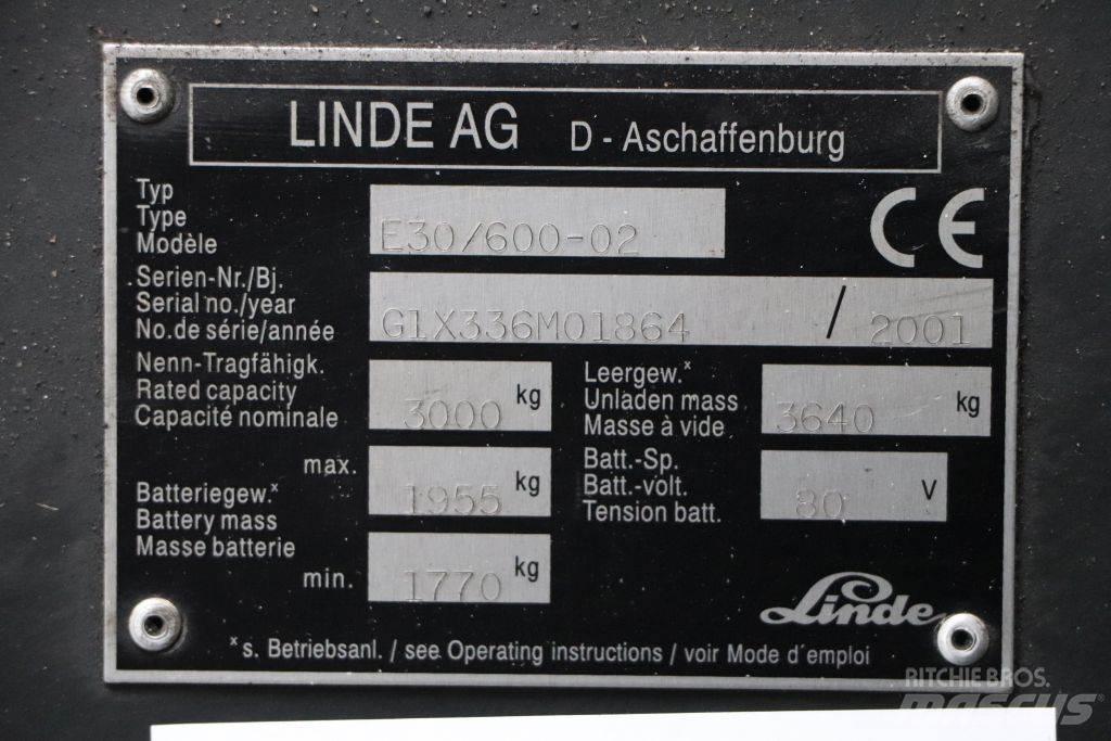 Linde E30/600-02 Električni viličarji