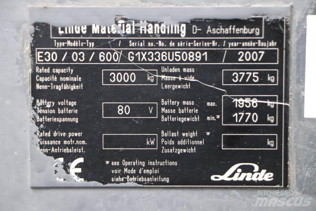 Linde E30S-03/600 Električni viličarji