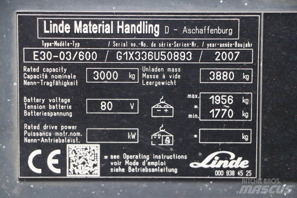Linde E30S-03/600 Električni viličarji