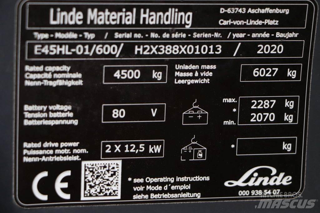 Linde E45HL-01/600 Električni viličarji