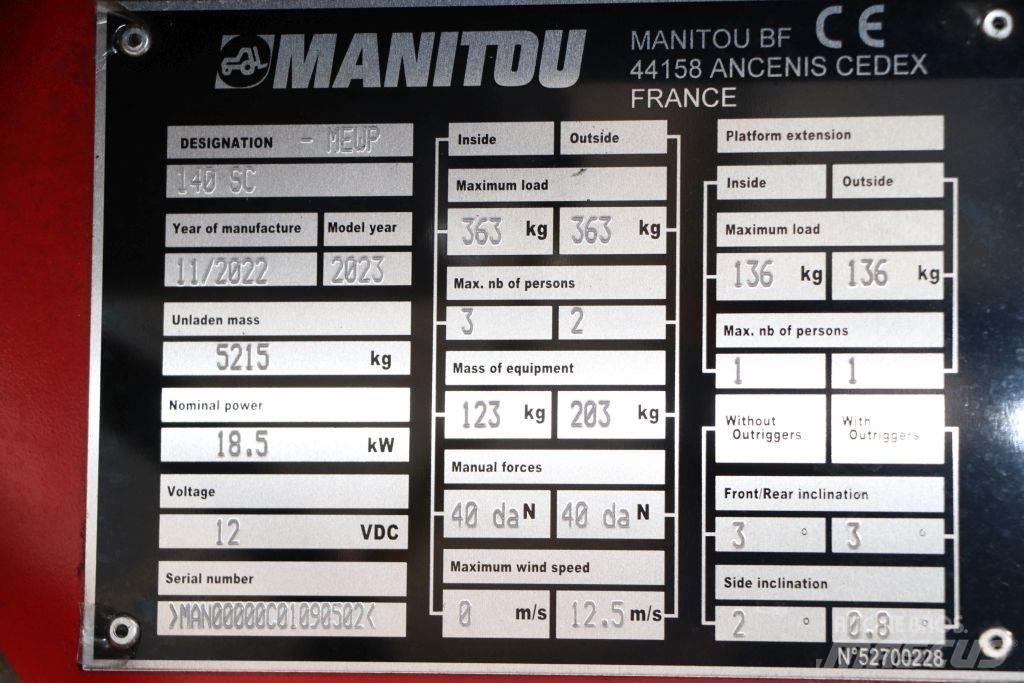 Manitou 140 SC Škarjaste dvižne ploščadi