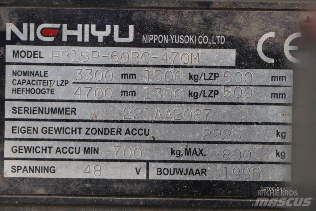 Nichiyu FB15P-60BC Električni viličarji