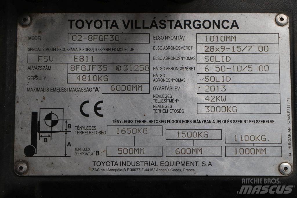Toyota 02-8FGF30 Plinski viličarji