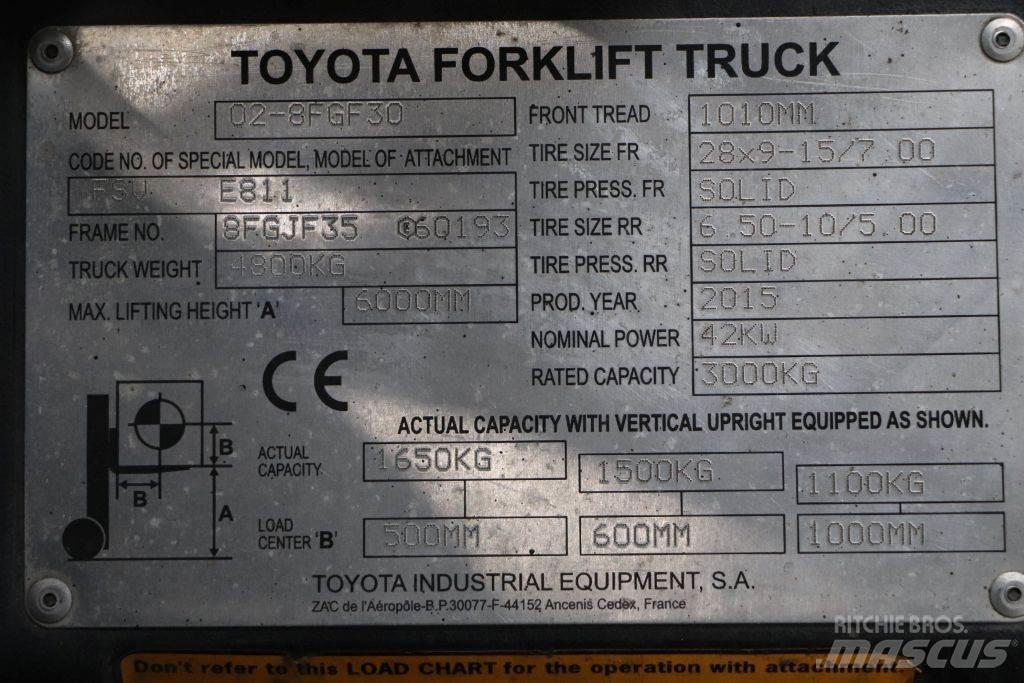 Toyota 02-8FGF30 Plinski viličarji