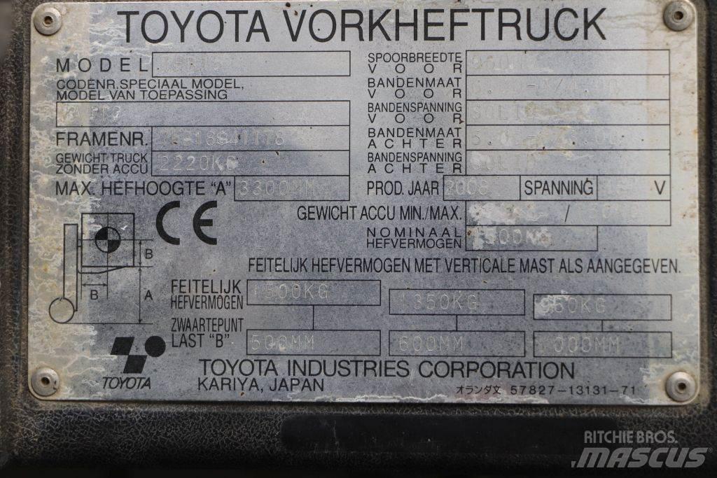 Toyota 7FB15 Električni viličarji