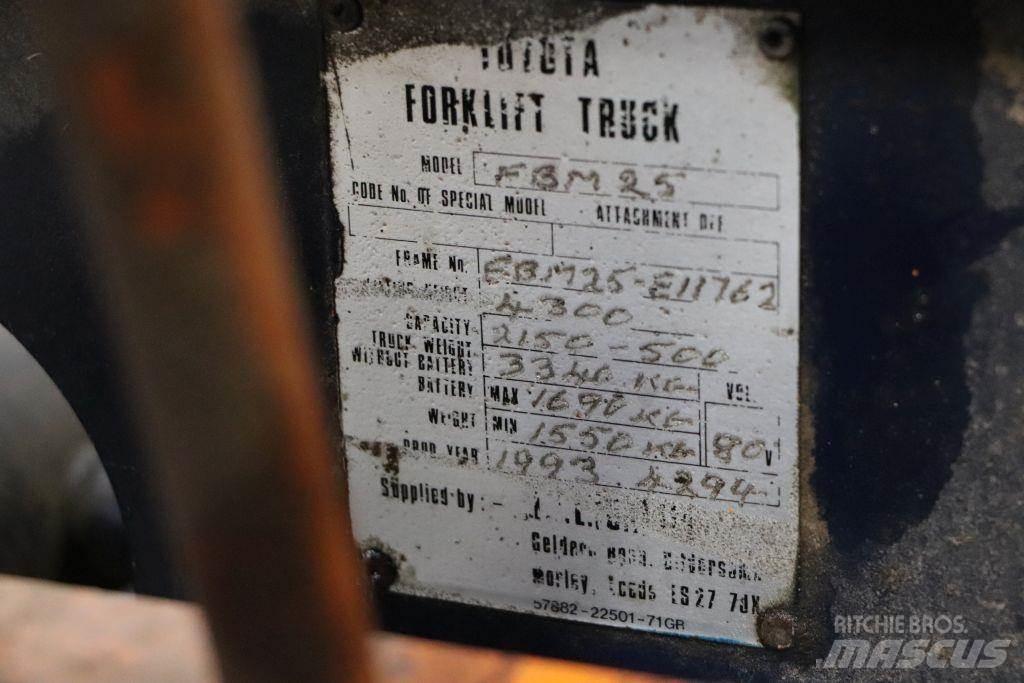 Toyota FBM25 Električni viličarji