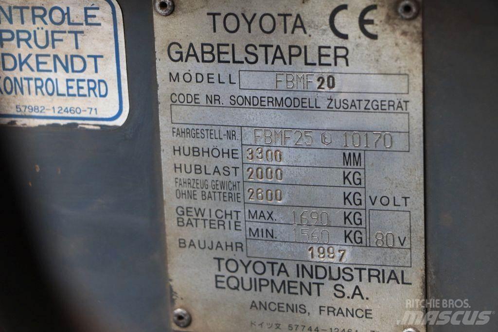 Toyota FBMF20 Električni viličarji