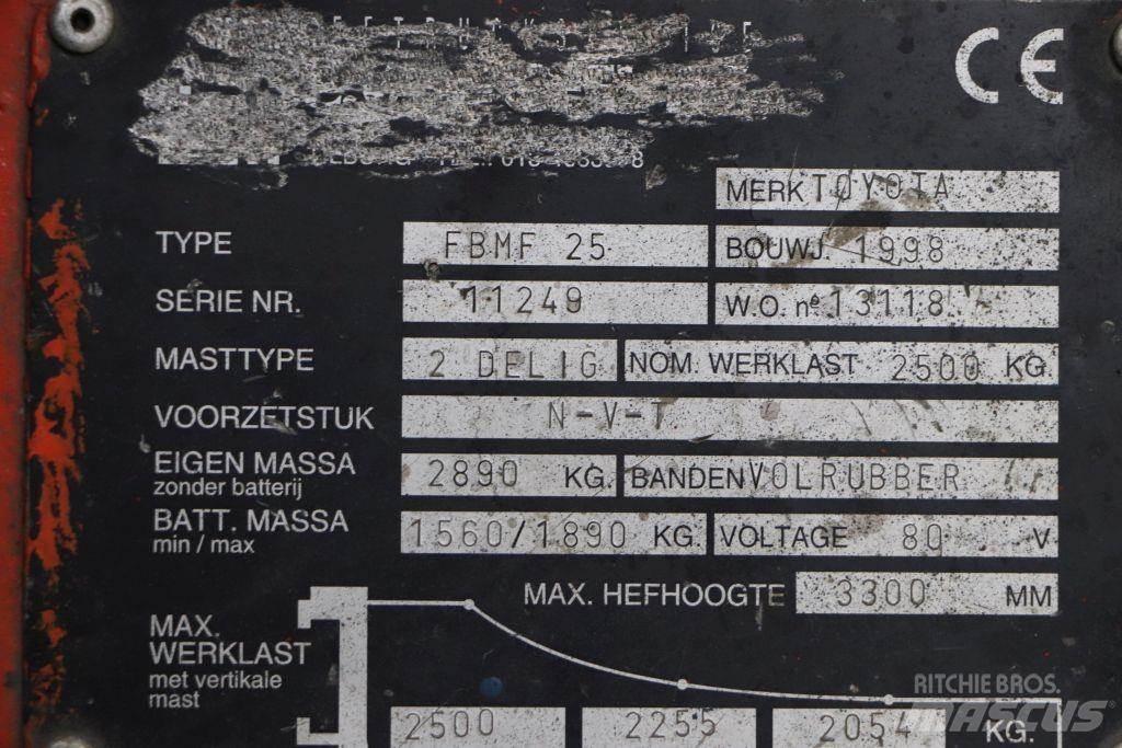 Toyota FBMF25 Električni viličarji